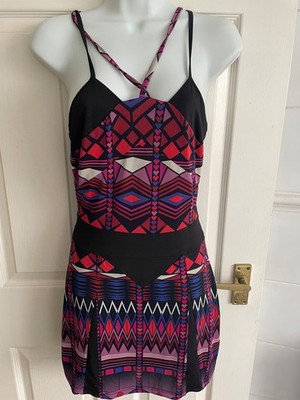 House Of Dereon Damen Medium rosa/lila ärmelloses knielanges Kleid (sehr guter Zustand)