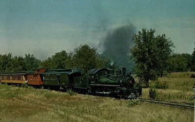 Mid-Continent Railway Museum D&R Engine 9 Dardanelle Mogul Train Postcard