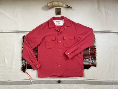 LVC 50s Rockabilly Wool Shirt S-M Levi's Vintage Clothing Loop Spread Collar 45''