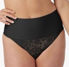 Maidenform Women  s Black Shaping Thong  Firm Shape Size XXL