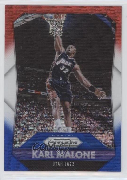 2015-16 Panini Prizm Red White & Blue Prizm Karl Malone #259 HOF 1h5