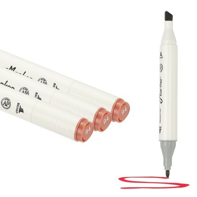 Dual Tip Alcohol Art Markers, 3 Pcs White Alcohol Markers Pen, Gray
