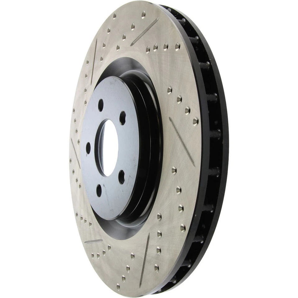 Ротор переднего правого просверленного дискового тормоза StopTech 127.61089R для Ford Mustang 2007-2014 годов выпуска - Изображение 2 из 4