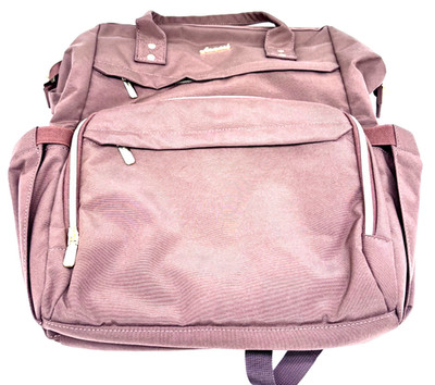 LOVEVOOK Laptop Backpack Wide Mouth Zip Opening Brown Womens