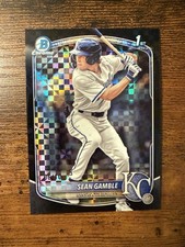 Sean Gamble 1st Bowman 2025 Bowman Draft /10 Black X-Fractor Kansas City Royals