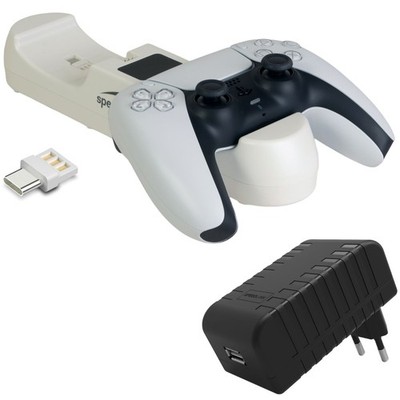 Speedlink Dual Ladestation + Netzteil Ladegerät Dock für PS5 Wireless Controller
