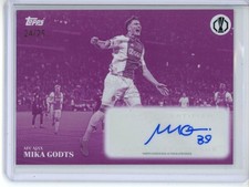 2024-25 Topps Simplicidad UEFA Mika Godts Purple Auto /25 AFC Ajax