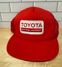 Vintage 1980’s Toyota Industrial Equipment Patch Truckers Hat Red