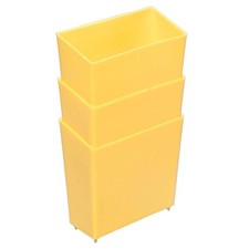 Plastic Little Bin For Plastic Bins - 4 x 2 x 4 Yellow Lot of 50