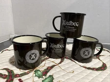 4 Ardbeg Ultimate Islay Single Malt Scotch Whisky Metal Coffee Enamel Mugs 3.5"D