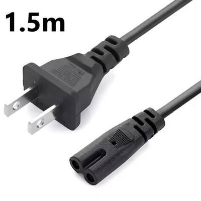 2 Prong Power cord AC Power Cord Cable for PS 5 4 3 2 Slim PC Laptop TV PSV