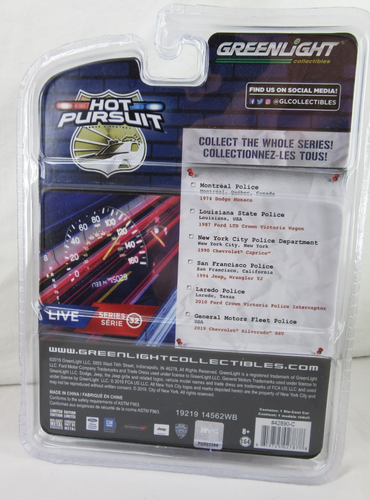 1990 CHEVROLET CAPRICE - NEW YORK CITY POLICE * NEW Greenlight 1:64 *Hot Pursuit - Picture 3 of 4