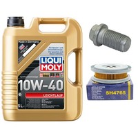 MotoröL Filter Set 10W-40 5 Liter + ÖLablassschraube FüR Mercedes 190 124 S124