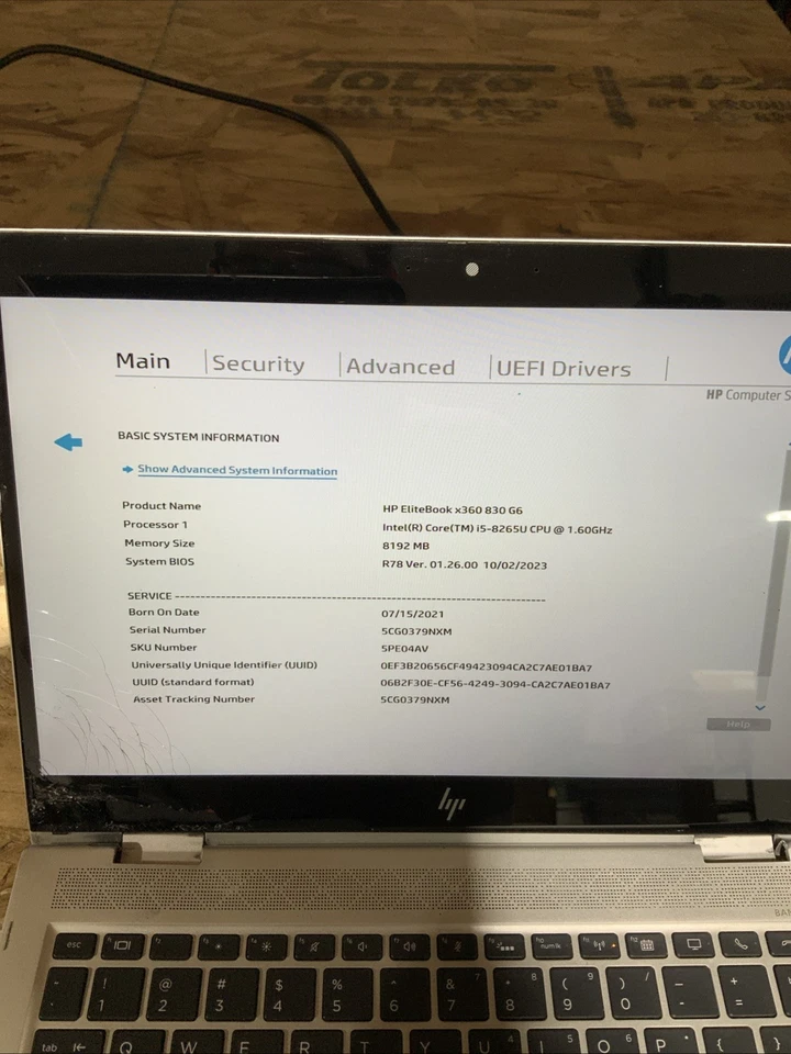 HP EliteBook x360 830 G6 i5-8265U 1.6GHz 8GB 256GB SSD Touch Laptop Win11 H985 - Image 2 of 4
