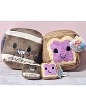 Coffee & Toast Inseparables Plush Magnetic Cubes W/ Matching Keychain 
