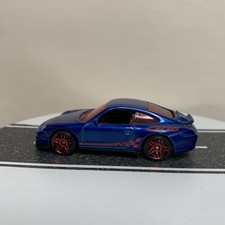 2011 Hot Wheels New Models #36 Porsche 911 GT3 RS 997 Dark Blue w/Red PR5