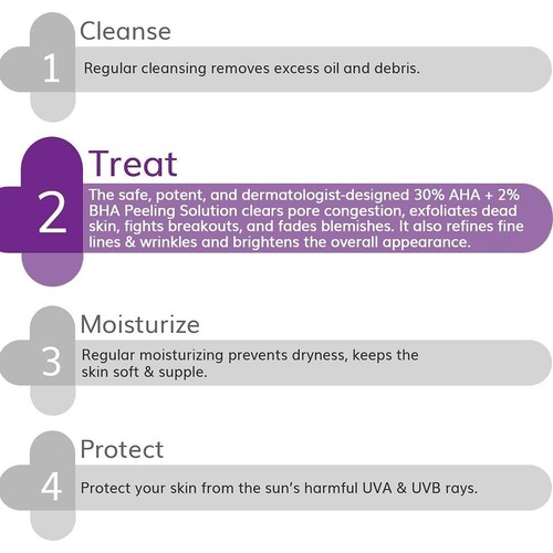 The Derma Co 30% AHA + 2% BHA Peeling Solution Repairing & Exfoliating 30 ml - Picture 4 of 6