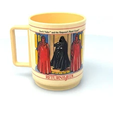 Star Wars Return of the Jedi Plastic Cup Mug Deka Vintage 1983