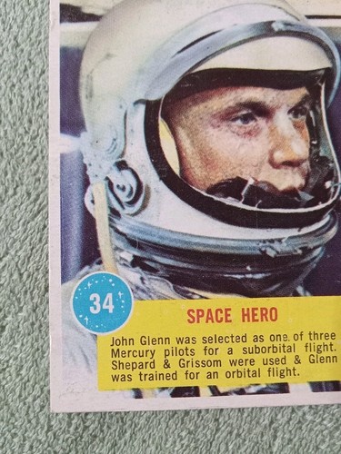 VINTAGE TOPPS POPSICLE SPACE CARDS 17 HERO JOHN GLENN EX 1963 MERCURY ASTRONAUTS - Picture 4 of 6
