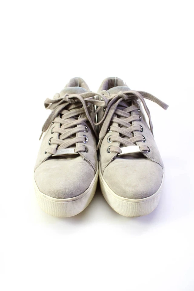 Carvela Kurt Geiger Womens Low Top Lace Up Sneakers Beige Suede Size 38 8 - Image 2 of 4