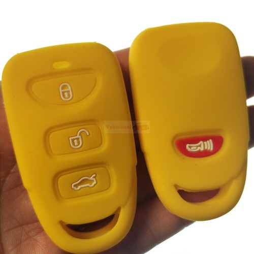 Fit KIA HYUNDAI Elantra 4 Button Remote Smart Key Fob Silicone Skin Case Cover - Imagen 9 de 23