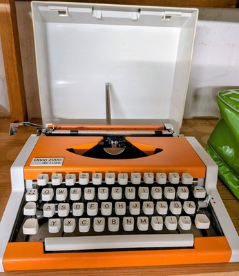 Orion de luxe 2000 Schreibmaschine | Space Age Orange | 70er Vintage | TOP