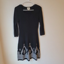 Eci Womens Sweater Dress Size Small Knee Length Grunge Punk Black