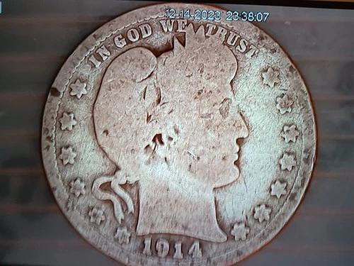 1914-P Barber Quarter 90% Silver