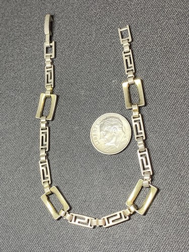 Vintage markiertes Sterling 925 griechisches Schlüsselarmband 8 Gramm - Bild 4 von 5
