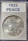 1922 P DDO $1 Silver Peace Dollar In Case Philadelphia Mint