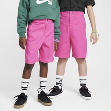 Nike SB Alchemy Pink Big Kids Chino Skate Shorts Sz Youth L FN9217-605