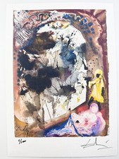 Salvador Dalì originale stampa artistica d'epoca litografia firmata limitata con certificato di autenticità