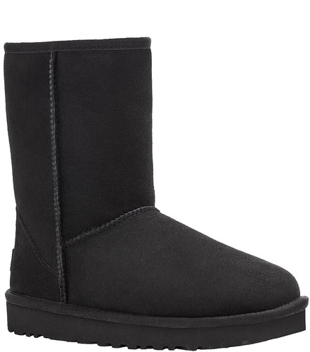 UGG|BOOTS (Classic Short Bailey Zip - Black (1144043)) UGG Classic Short Bailey Zip Boots - Women/Black Suede