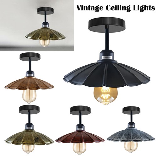 Unterputz Leuchte Metall Decken Leuchte Schirm Modern Unterputz Pendelleuchte E27 passend - Bild 1 von 31