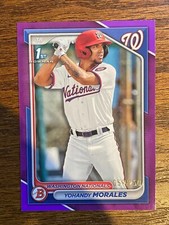 2024 Bowman 1st Prospects Purple Border #BP-52 Yohandy Morales #059/250 (RC)