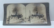 WWI Stereoview Photograph British Battle Cruiser Indomitable Keystone Military
