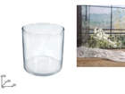 FLOWER VASE TWO ESSE CLEAR GLASS CYLINDER SHAPE CM 20X20