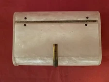 White Wilardy Clutch Vintage Lucite Handbag 1950s MCM Art Deco Style