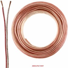 50m 2x1.0mm Speaker Cable Red Twin Loudspeaker Wire Car Home Audio Hifi