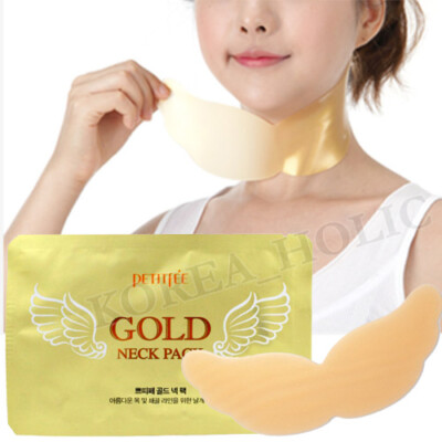 PETITFEE Gold Neck Patch Necklines Pack Neck Mask Sheets K-Beauty from Korea New