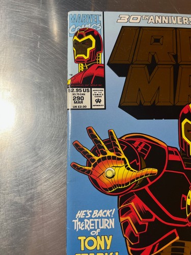Iron Man #290 (Marvel 1993) 30th Anniversary Issue, Gold Foil Cover - Picture 2 of 15