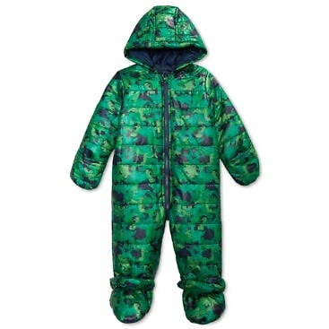 Traje de nieve First Impressions para bebés niños con capucha y pies Foto 3 de 4