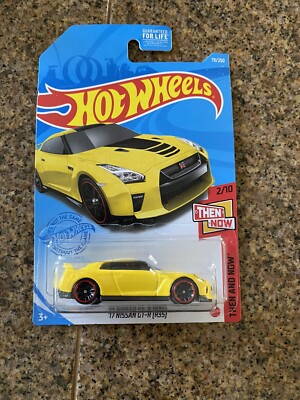 Mattel Hot Wheels 2021 Then and Now 2/10 YELLOW '17 Nissan GT-R [R35