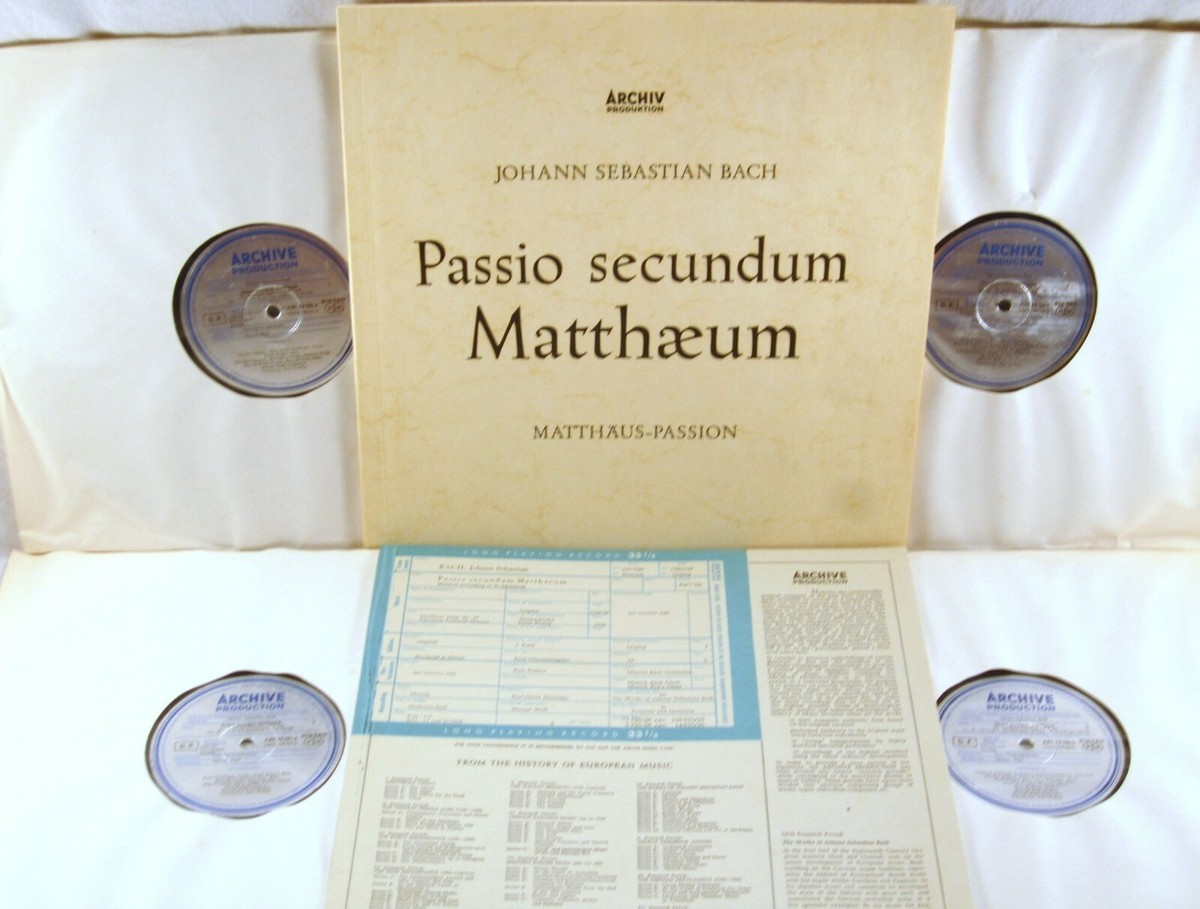 バッハ PASSIO SECUNDUM MATTHAEUM レコード4枚組 バッハ PASSIO SECUNDUM MATTHAEUM レコード4枚組 - メルカリ