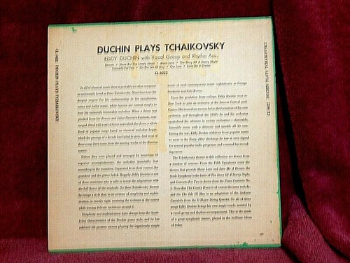 Eddy Duchin Duchin Plays Tchaikovsky LP PLAY TESTED - Picture 2 of 8
