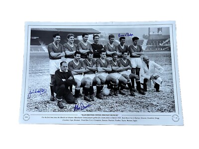 Jack Crompton, Alex Dawson & Ronnie Cope signiert Manchester United Foto £39,99
