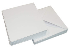 25 x 7" x 7" WEISS &Uuml;BERBACKENE LEERE KARTEN & UMSCHL&Auml;GE KARTENHERSTELLUNG BASTELN 1076