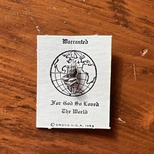 Vintage Pin Praying Hands - For God So Loved The World - Made In USA - 1963