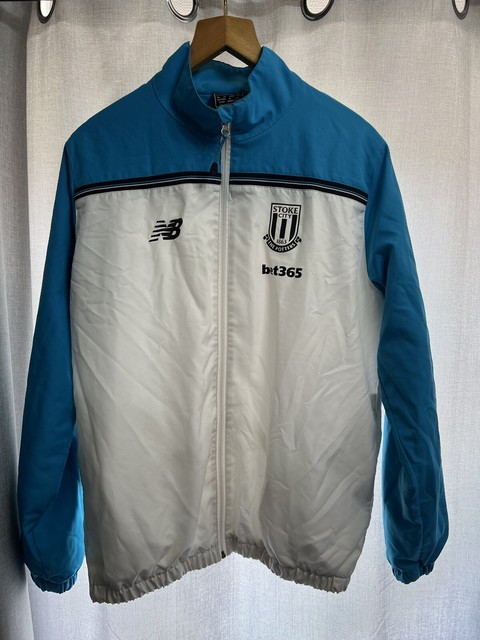 Stoke City football Jacket large mens white New Balance Stoke City football Jacket large mens white New Balance