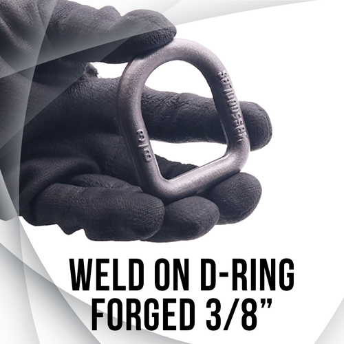 Anillo en D forjado con soldadura de alta resistencia de 3/8" paquete de 6 5.000 libras - anclaje de amarre - Imagen 2 de 6